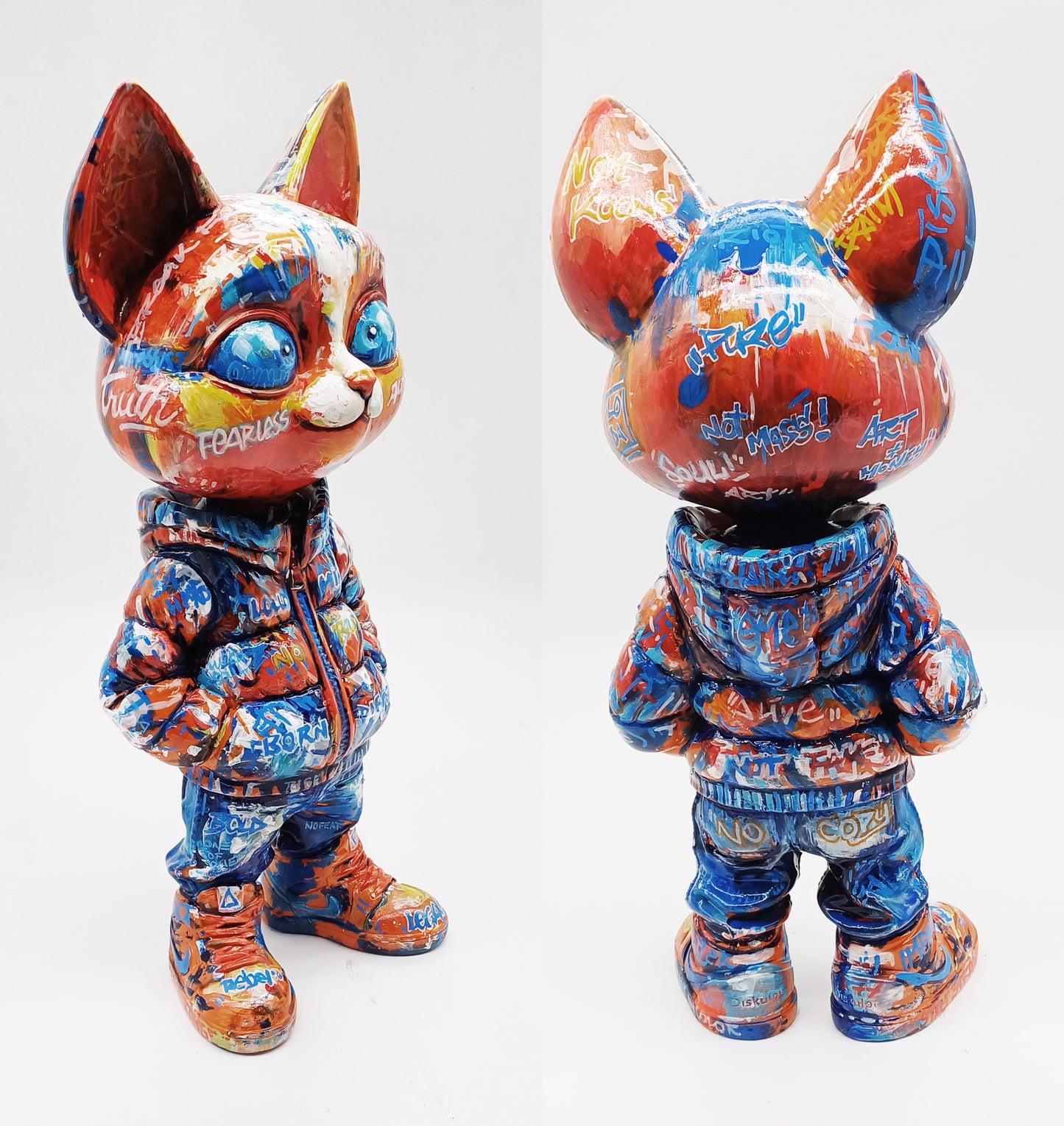 Artoons Unique -Blaze  Streetwear | Sculpture Peinte à la Main | Édition Unique 1/1